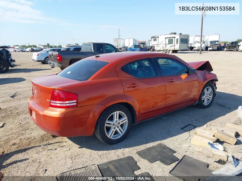 2008 Dodge Avenger Sxt VIN: 1B3LC56K08N153584 Lot: 40468762