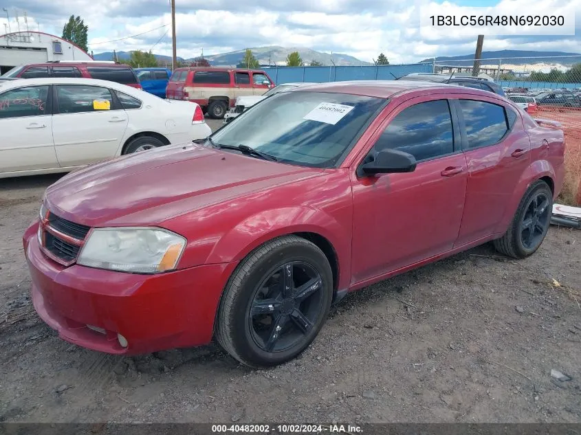 2008 Dodge Avenger Sxt VIN: 1B3LC56R48N692030 Lot: 40482002