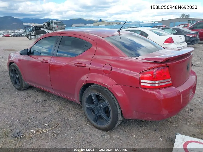 2008 Dodge Avenger Sxt VIN: 1B3LC56R48N692030 Lot: 40482002