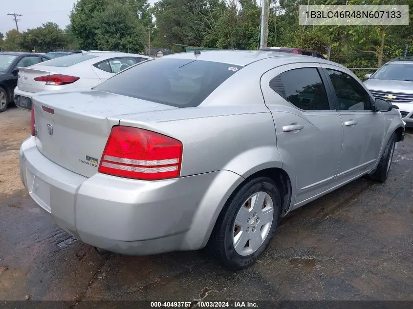 2008 Dodge Avenger Se VIN: 1B3LC46R48N607133 Lot: 40493757