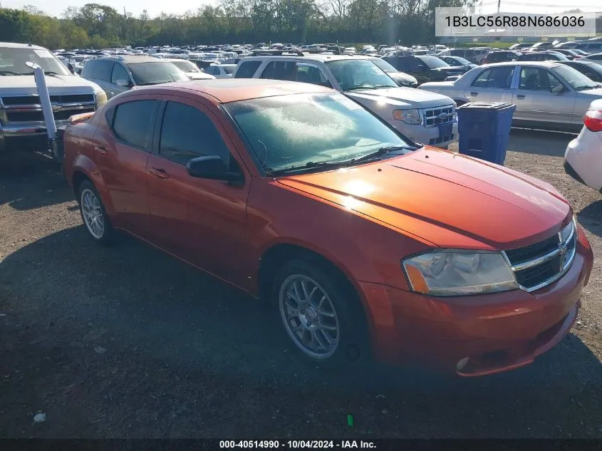 2008 Dodge Avenger Sxt VIN: 1B3LC56R88N686036 Lot: 40514990