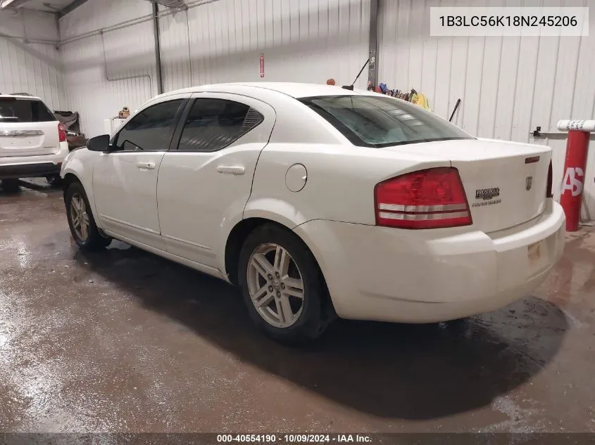 2008 Dodge Avenger Sxt VIN: 1B3LC56K18N245206 Lot: 40554190