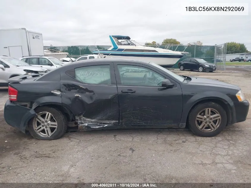 2008 Dodge Avenger Sxt VIN: 1B3LC56KX8N292069 Lot: 40602811