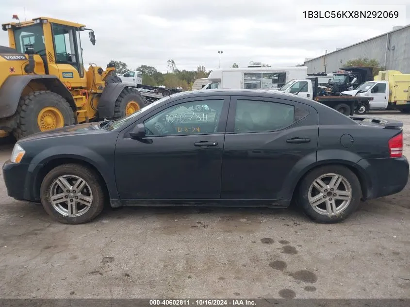 2008 Dodge Avenger Sxt VIN: 1B3LC56KX8N292069 Lot: 40602811