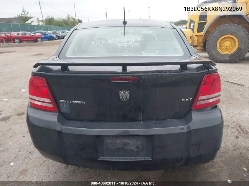 2008 Dodge Avenger Sxt VIN: 1B3LC56KX8N292069 Lot: 40602811