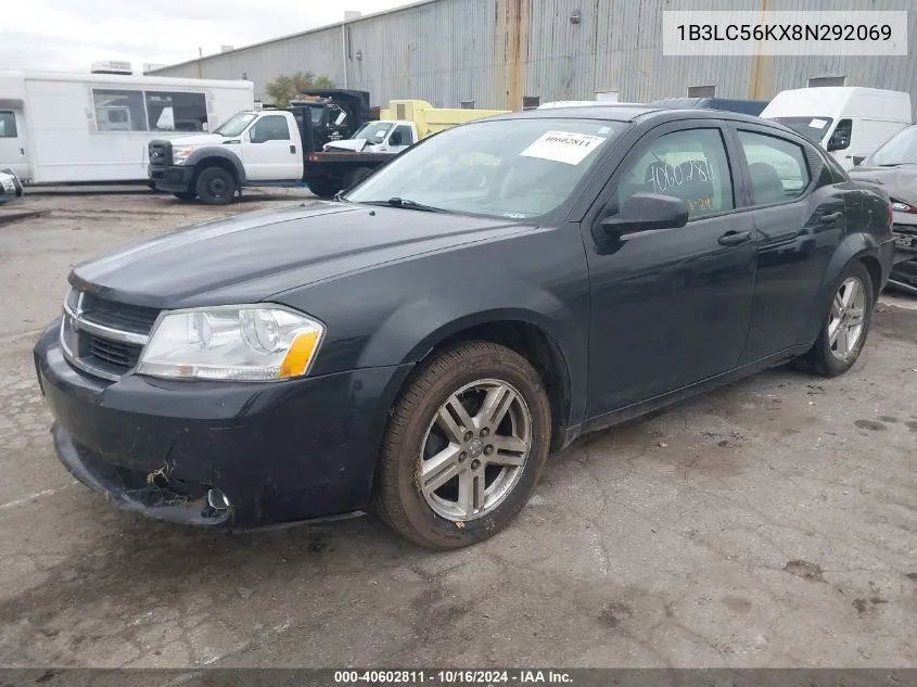 2008 Dodge Avenger Sxt VIN: 1B3LC56KX8N292069 Lot: 40602811