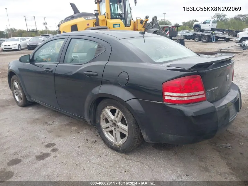 2008 Dodge Avenger Sxt VIN: 1B3LC56KX8N292069 Lot: 40602811