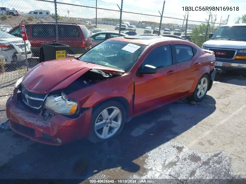 2008 Dodge Avenger Sxt VIN: 1B3LC56R98N169618 Lot: 40626545