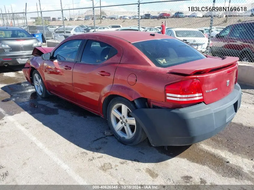 2008 Dodge Avenger Sxt VIN: 1B3LC56R98N169618 Lot: 40626545