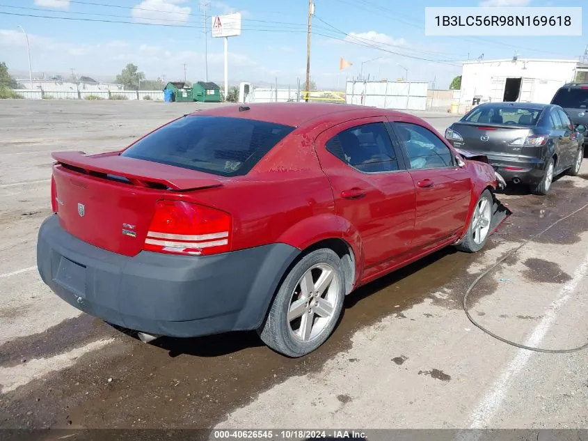 2008 Dodge Avenger Sxt VIN: 1B3LC56R98N169618 Lot: 40626545