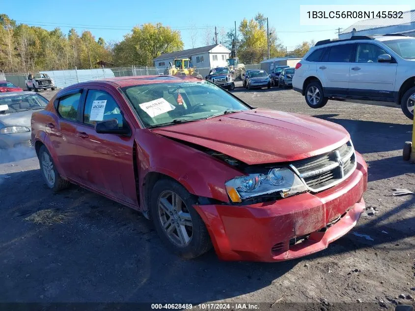 2008 Dodge Avenger Sxt VIN: 1B3LC56R08N145532 Lot: 40628489