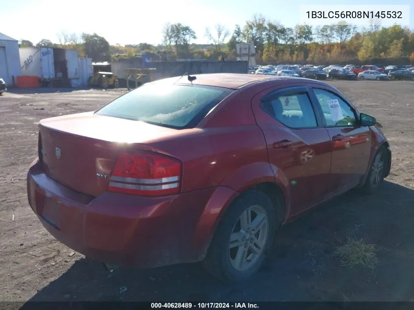 2008 Dodge Avenger Sxt VIN: 1B3LC56R08N145532 Lot: 40628489