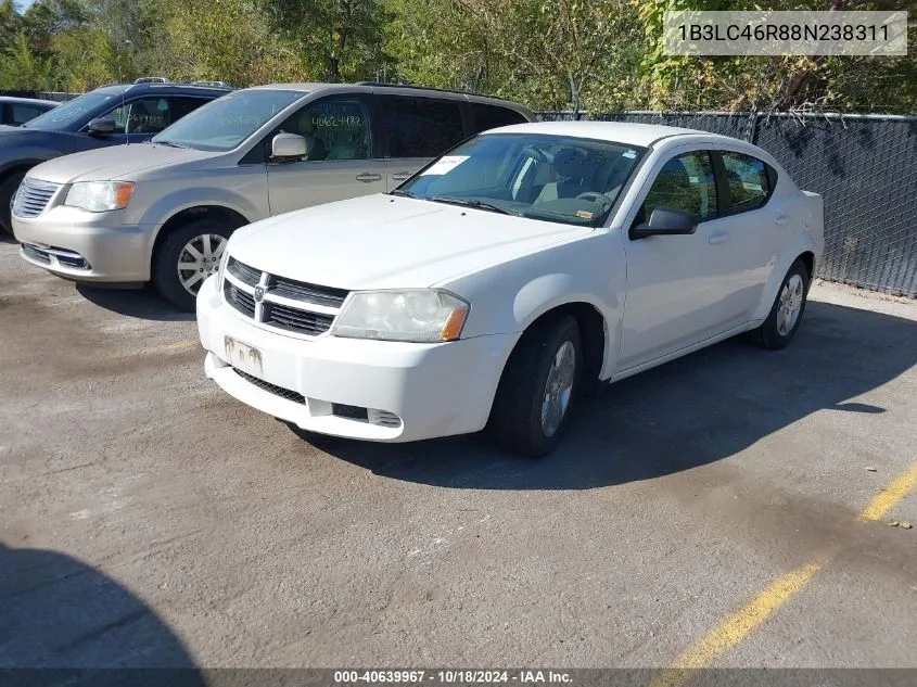 2008 Dodge Avenger Se VIN: 1B3LC46R88N238311 Lot: 40639967