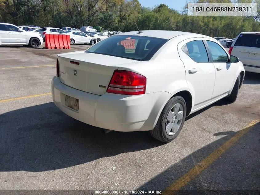 1B3LC46R88N238311 2008 Dodge Avenger Se