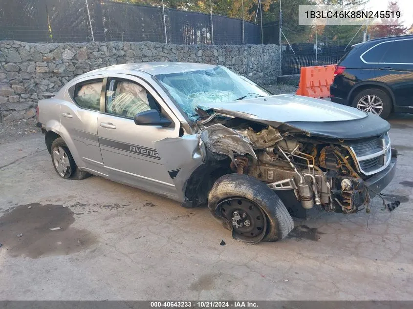 1B3LC46K88N245519 2008 Dodge Avenger Se