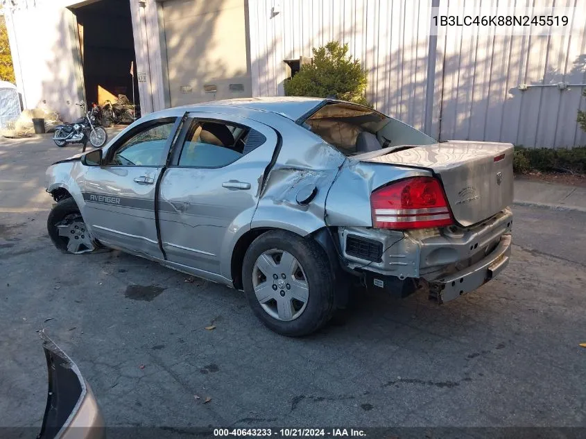 1B3LC46K88N245519 2008 Dodge Avenger Se