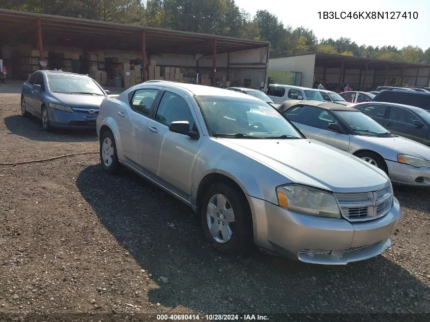 2008 Dodge Avenger Se VIN: 1B3LC46KX8N127410 Lot: 40690414