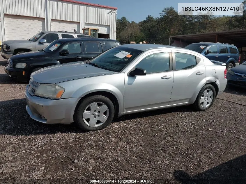 2008 Dodge Avenger Se VIN: 1B3LC46KX8N127410 Lot: 40690414