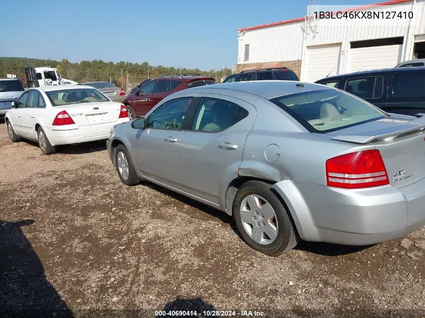 2008 Dodge Avenger Se VIN: 1B3LC46KX8N127410 Lot: 40690414