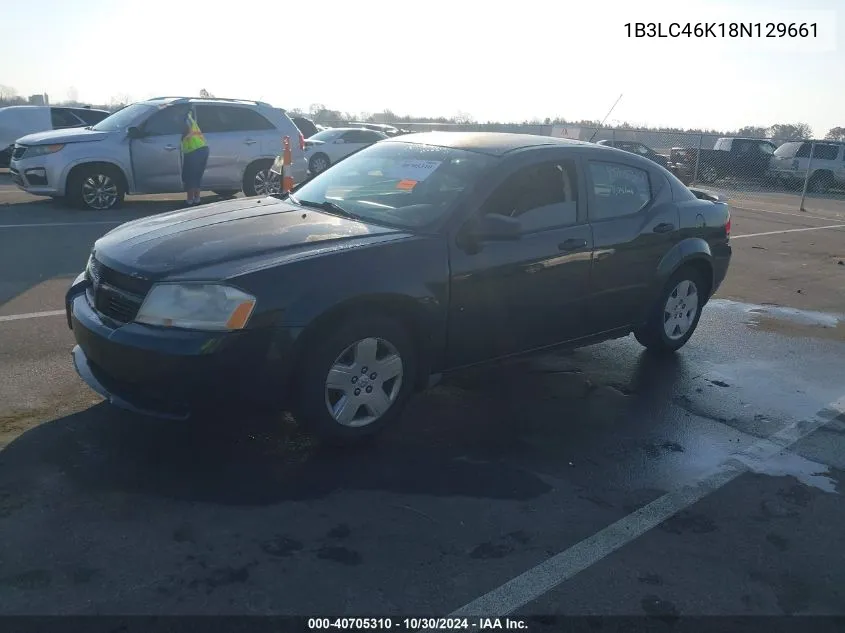 2008 Dodge Avenger Se VIN: 1B3LC46K18N129661 Lot: 40705310