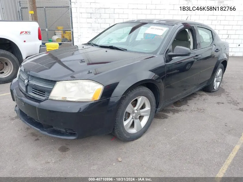 2008 Dodge Avenger Se VIN: 1B3LC46K58N182766 Lot: 40710996