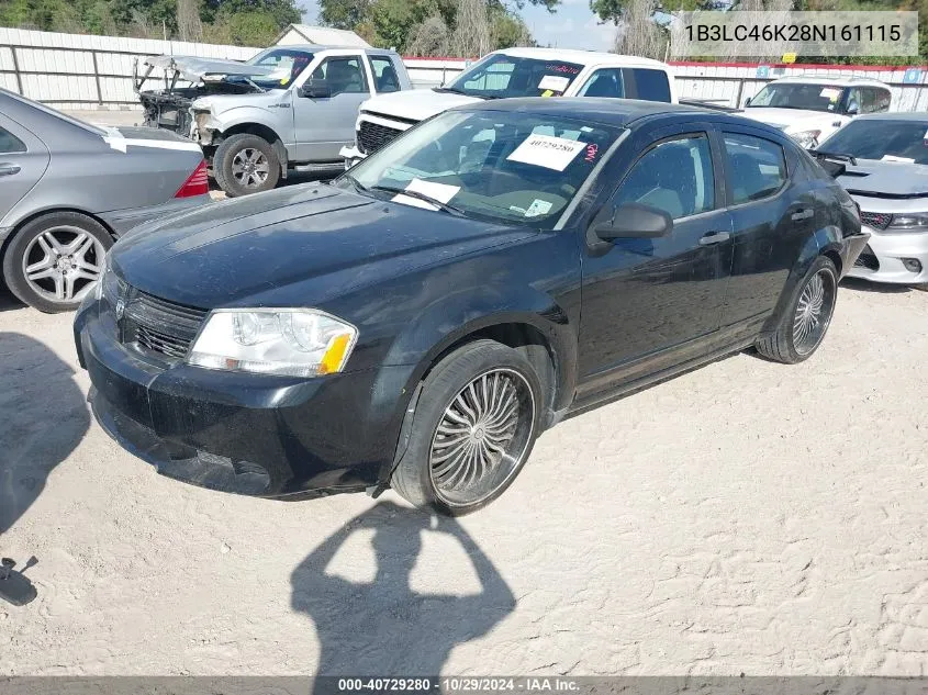 1B3LC46K28N161115 2008 Dodge Avenger Se