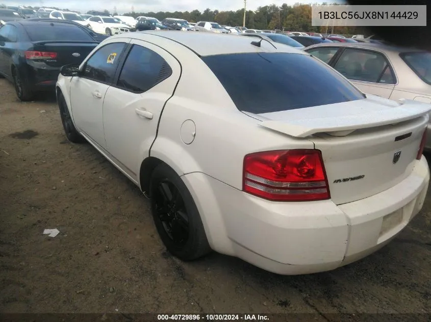 2008 Dodge Avenger Sxt VIN: 1B3LC56JX8N144429 Lot: 40729896