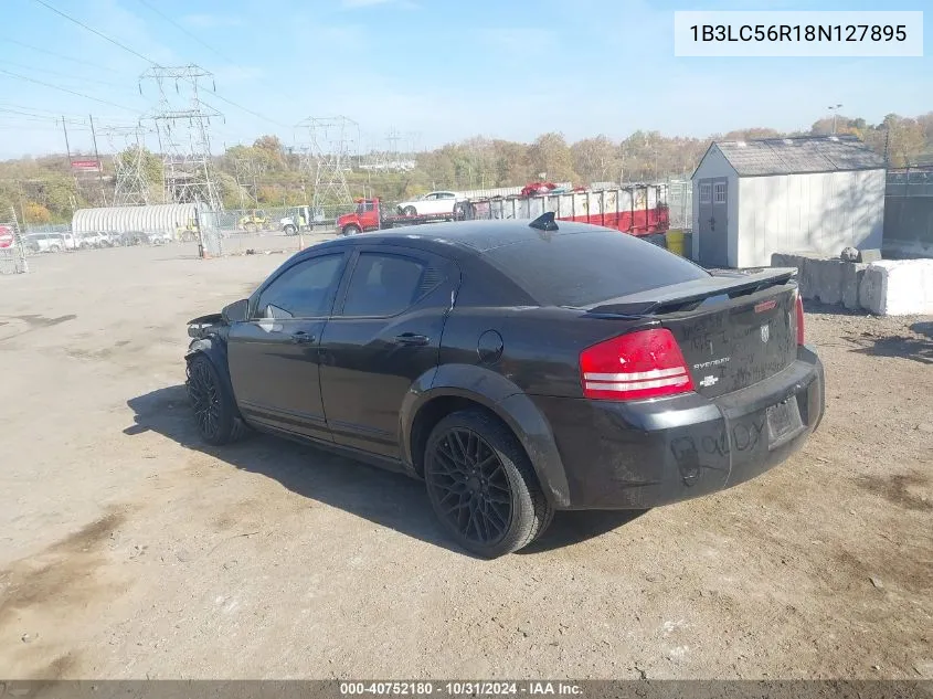 2008 Dodge Avenger Sxt VIN: 1B3LC56R18N127895 Lot: 40752180