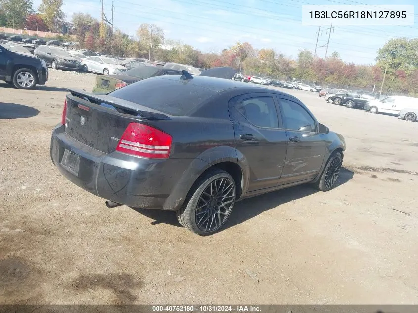 2008 Dodge Avenger Sxt VIN: 1B3LC56R18N127895 Lot: 40752180