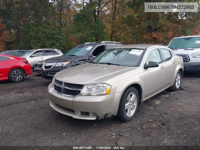 2008 Dodge Avenger Sxt VIN: 1B3LC56K78N222853 Lot: 40774461