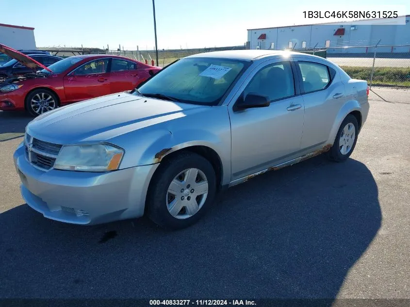 2008 Dodge Avenger Se VIN: 1B3LC46K58N631525 Lot: 40833277