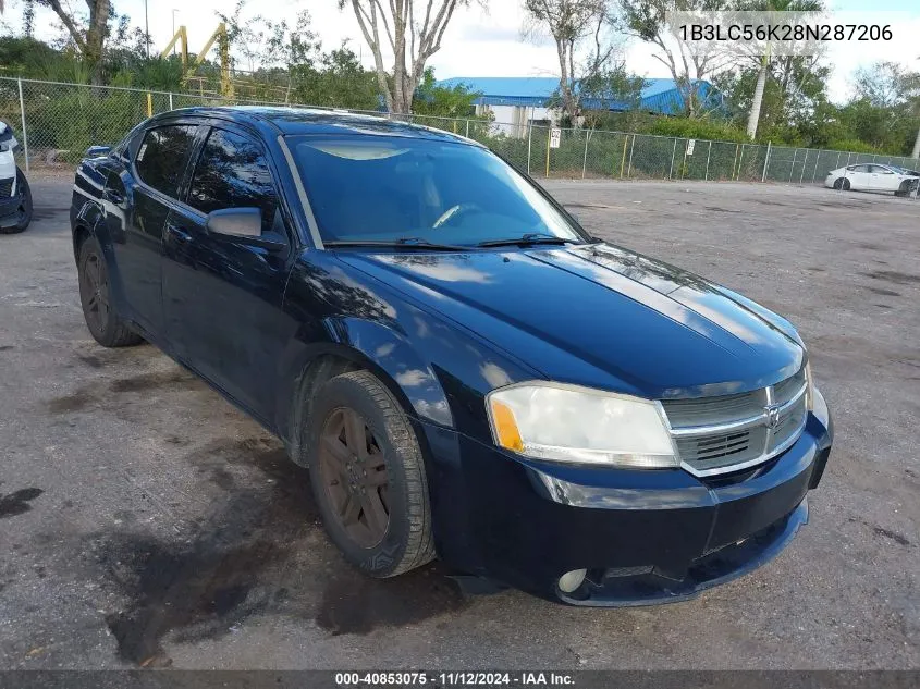 2008 Dodge Avenger Sxt VIN: 1B3LC56K28N287206 Lot: 40853075