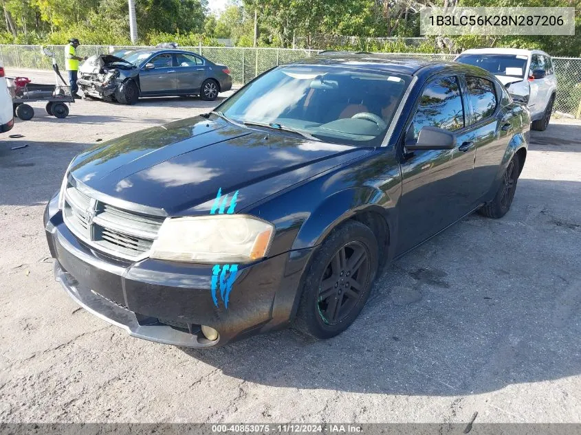 2008 Dodge Avenger Sxt VIN: 1B3LC56K28N287206 Lot: 40853075