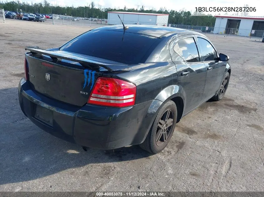 2008 Dodge Avenger Sxt VIN: 1B3LC56K28N287206 Lot: 40853075