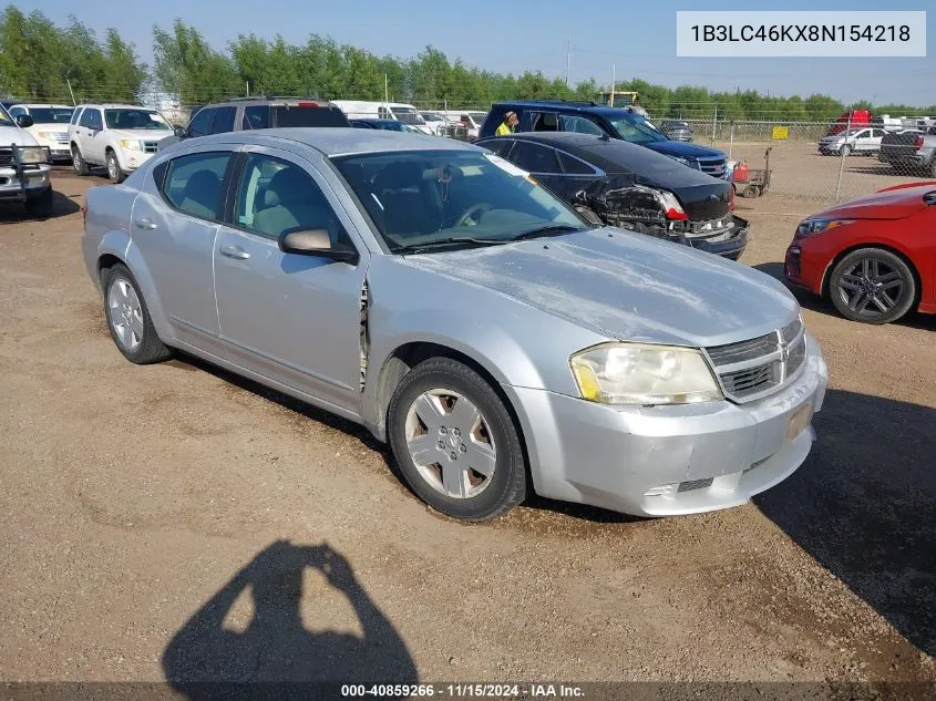 2008 Dodge Avenger Se VIN: 1B3LC46KX8N154218 Lot: 40859266