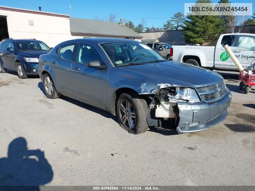 2008 Dodge Avenger Sxt VIN: 1B3LC56JX8N245454 Lot: 40865564