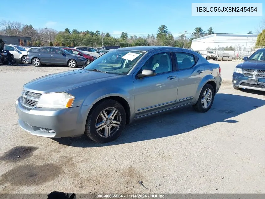 2008 Dodge Avenger Sxt VIN: 1B3LC56JX8N245454 Lot: 40865564