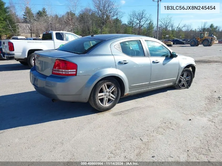 2008 Dodge Avenger Sxt VIN: 1B3LC56JX8N245454 Lot: 40865564