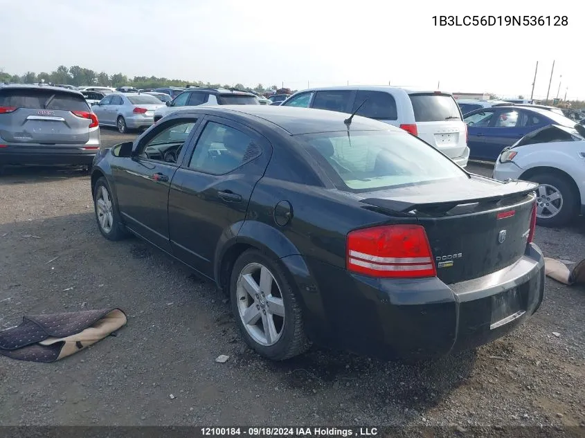 2009 Dodge Avenger Sxt/R/T VIN: 1B3LC56D19N536128 Lot: 12100184