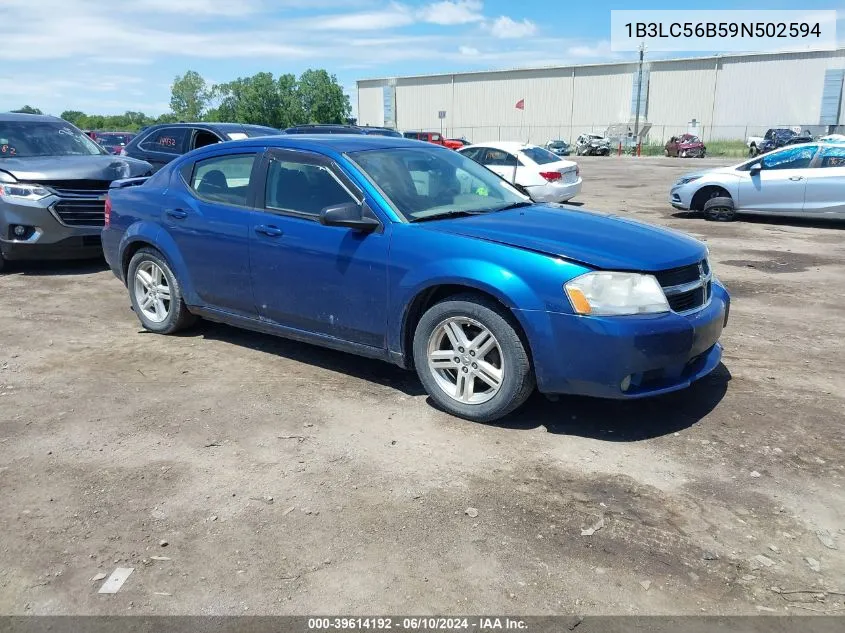 2009 Dodge Avenger Sxt VIN: 1B3LC56B59N502594 Lot: 39614192