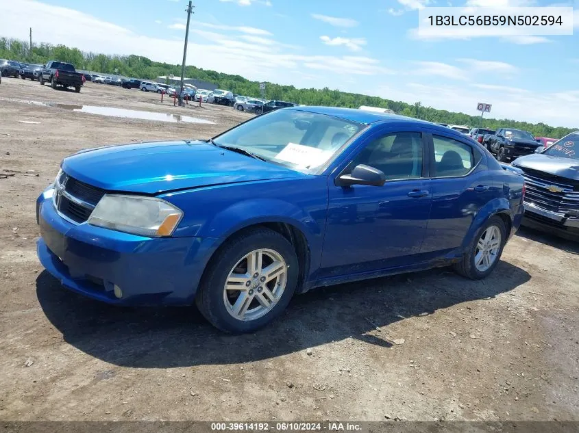 2009 Dodge Avenger Sxt VIN: 1B3LC56B59N502594 Lot: 39614192