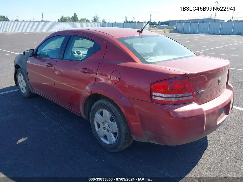 2009 Dodge Avenger Se/Sxt VIN: 1B3LC46B99N522941 Lot: 39833850