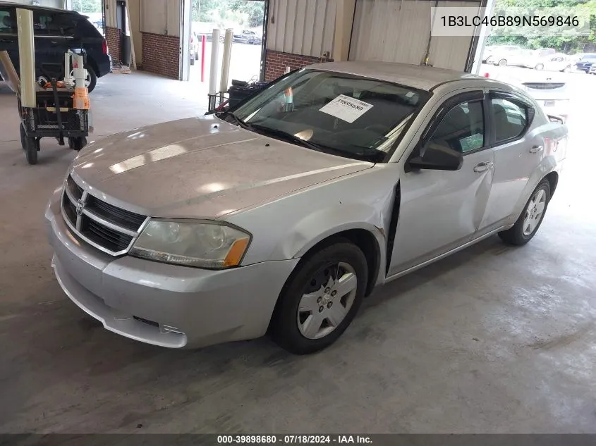 2009 Dodge Avenger Se/Sxt VIN: 1B3LC46B89N569846 Lot: 39898680