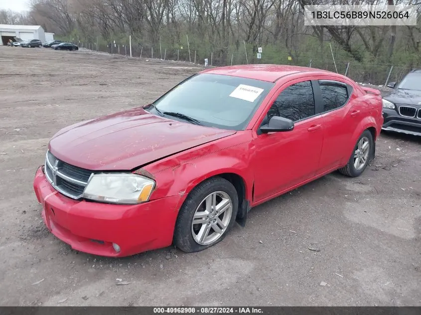 2009 Dodge Avenger R/T VIN: 1B3LC56B89N526064 Lot: 40162908