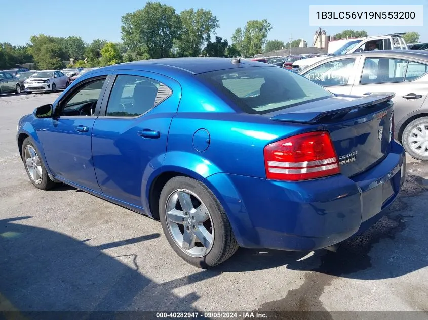 2009 Dodge Avenger R/T VIN: 1B3LC56V19N553200 Lot: 40282947