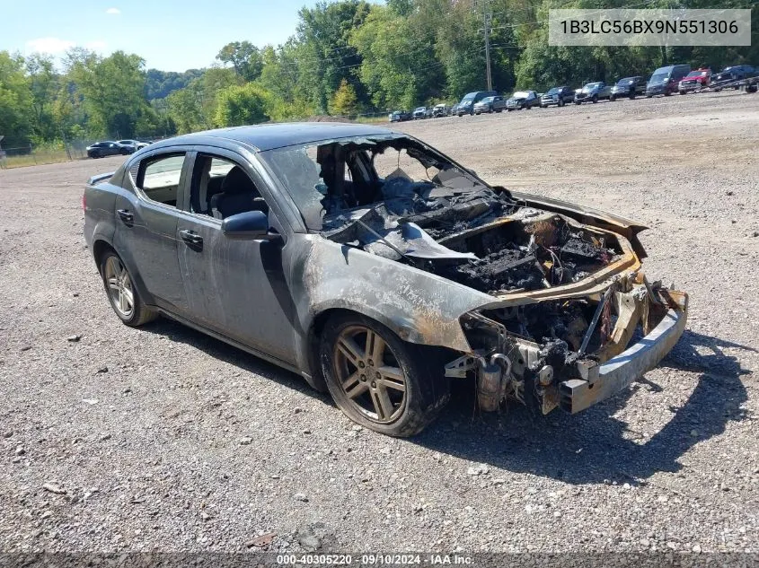 2009 Dodge Avenger Sxt VIN: 1B3LC56BX9N551306 Lot: 40305220