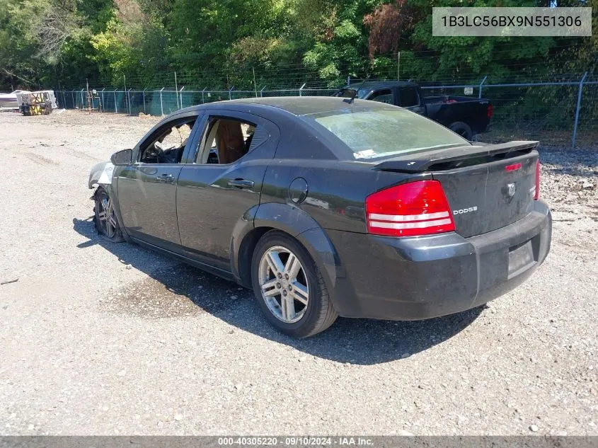 2009 Dodge Avenger Sxt VIN: 1B3LC56BX9N551306 Lot: 40305220