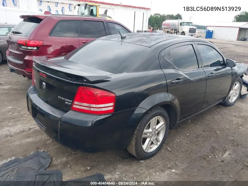 2009 Dodge Avenger R/T VIN: 1B3LC56D89N513929 Lot: 40404640