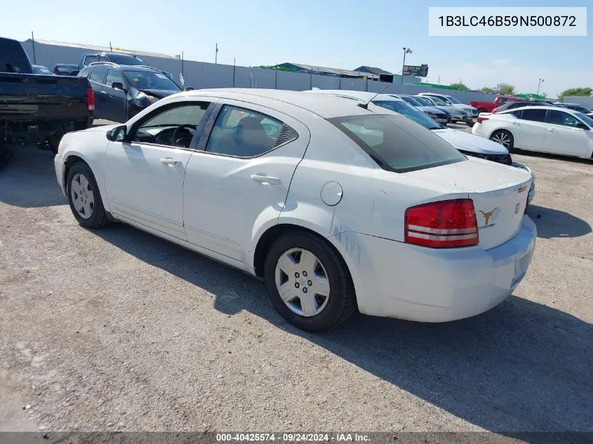 2009 Dodge Avenger Se/Sxt VIN: 1B3LC46B59N500872 Lot: 40425574