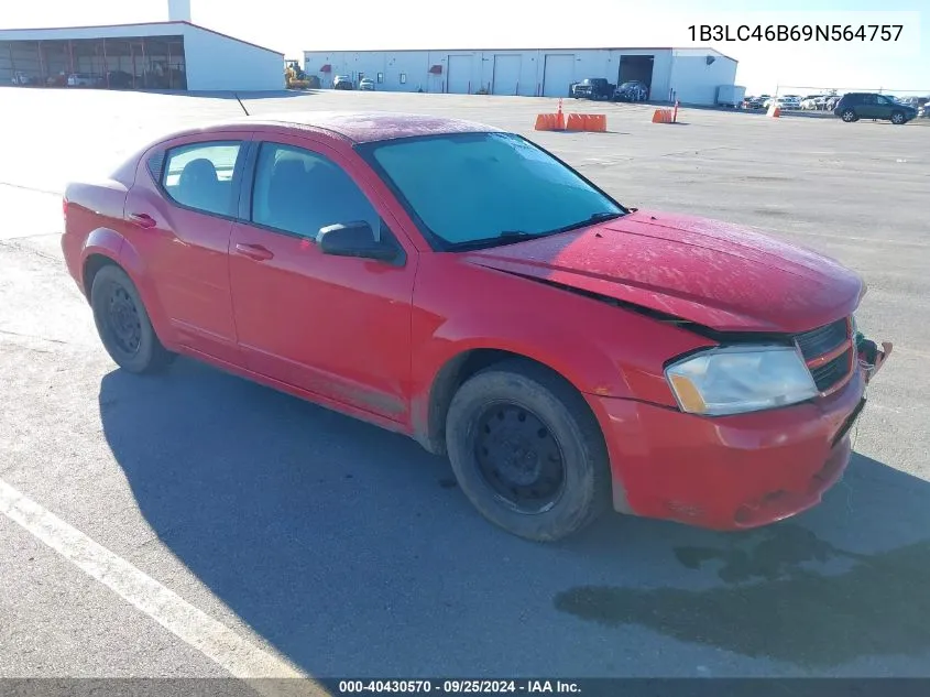 2009 Dodge Avenger Se/Sxt VIN: 1B3LC46B69N564757 Lot: 40430570